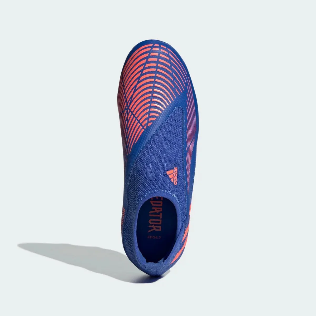adidas Junior Predator Edge .3 Laceless FG - Hi Res Blue-Turbo - Image 5