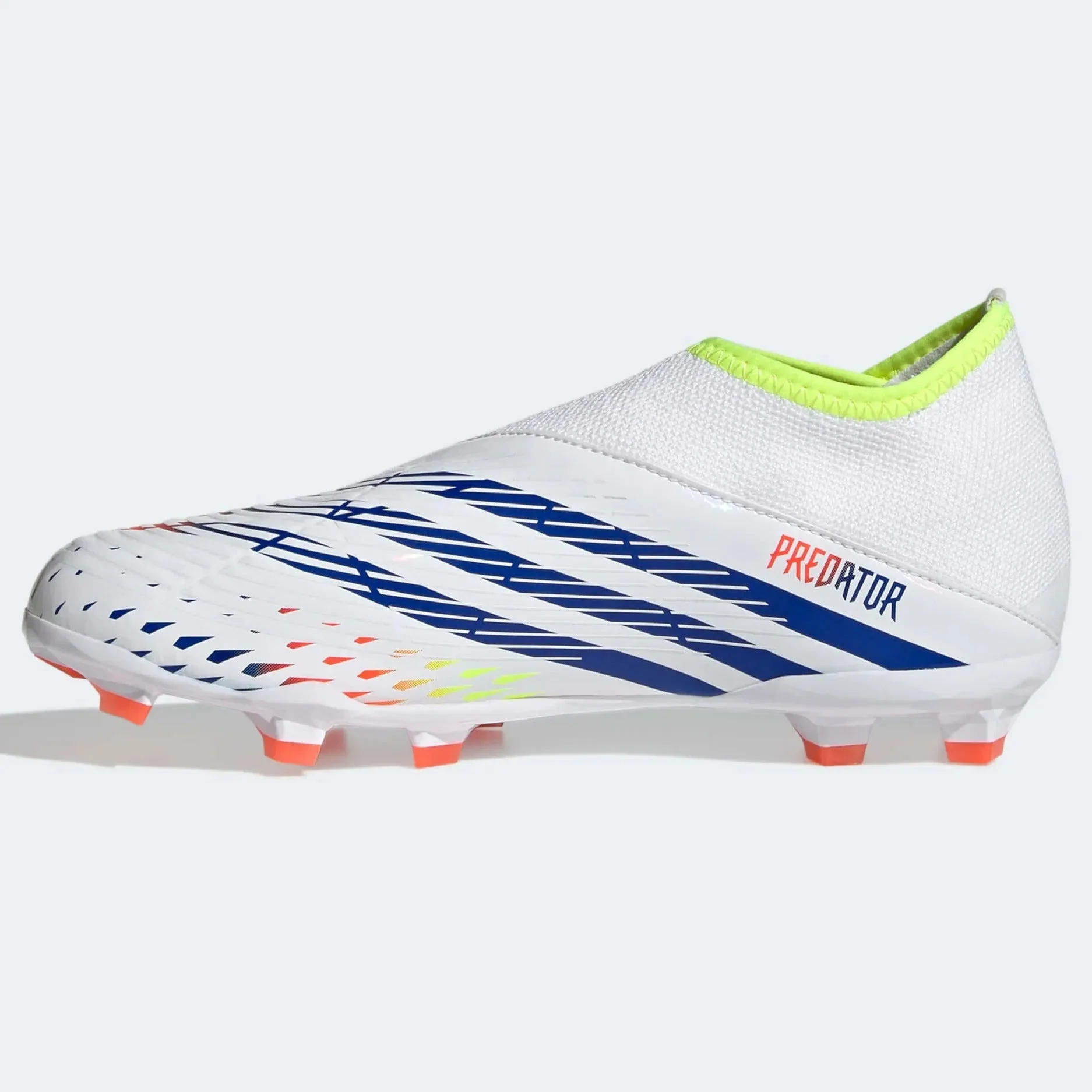 adidas Junior Predator Edge.3 LL FG J - White-Yellow-Blue - Image 2