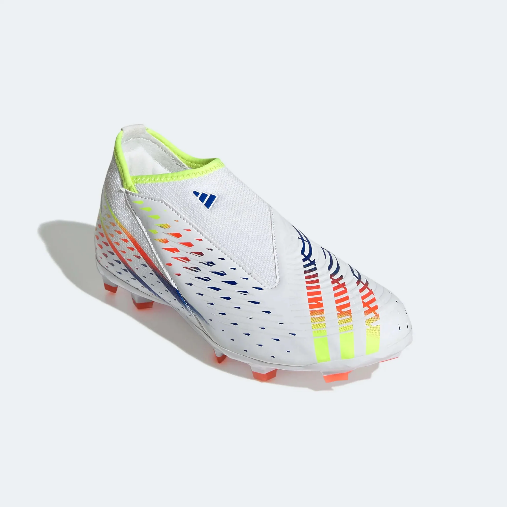 adidas Junior Predator Edge.3 LL FG J - White-Yellow-Blue - Image 3
