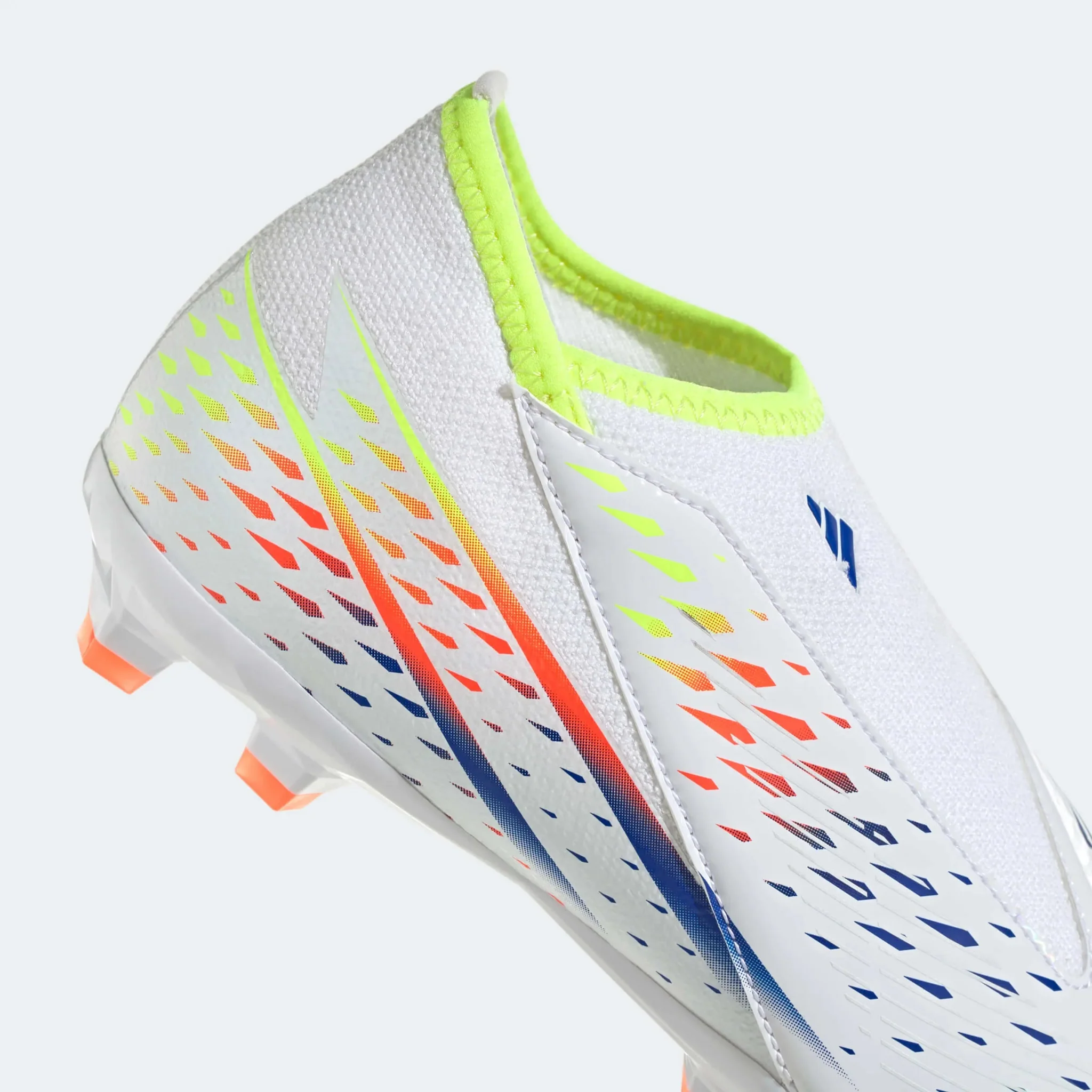 adidas Junior Predator Edge.3 LL FG J - White-Yellow-Blue - Image 7