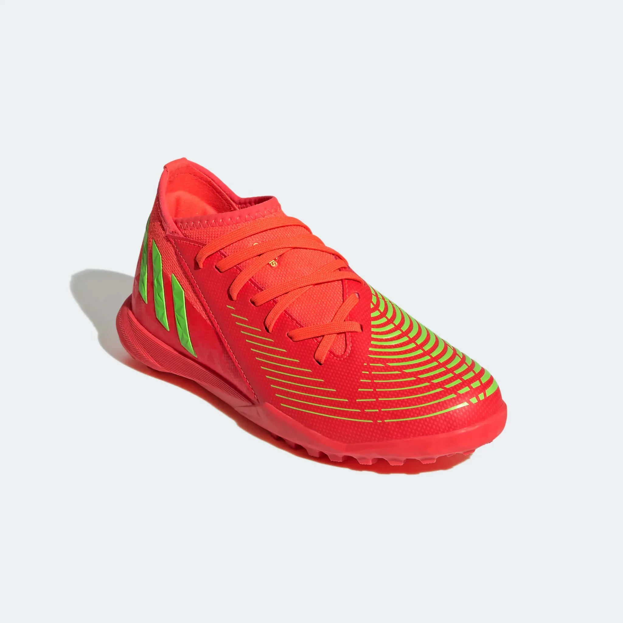 adidas Junior Predator Edge .3 Turf - Solar Red-Solar Green - Image 3