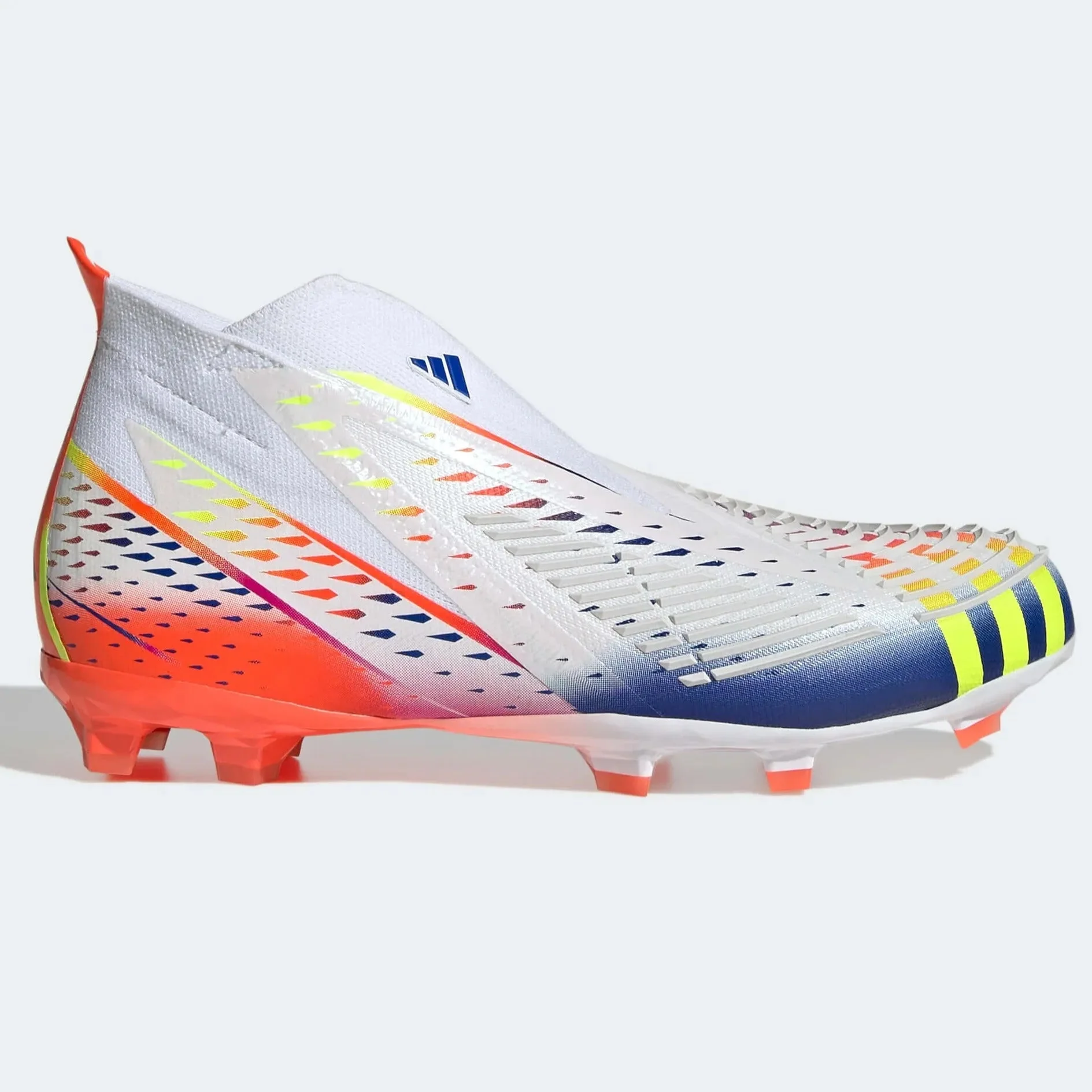 adidas Junior Predator Edge+ FG J - White-Yellow-Blue