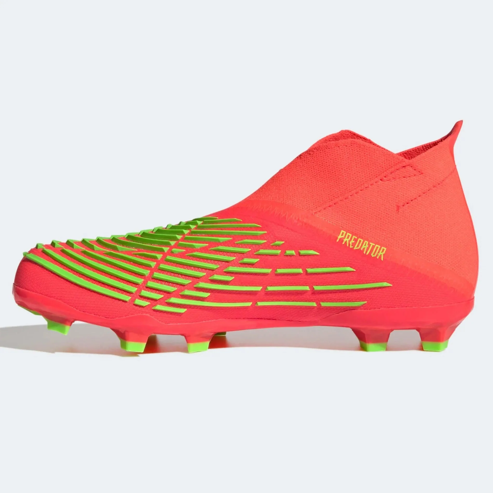 adidas Junior Predator Edge + FG - Solar Red-Solar Green - Image 2