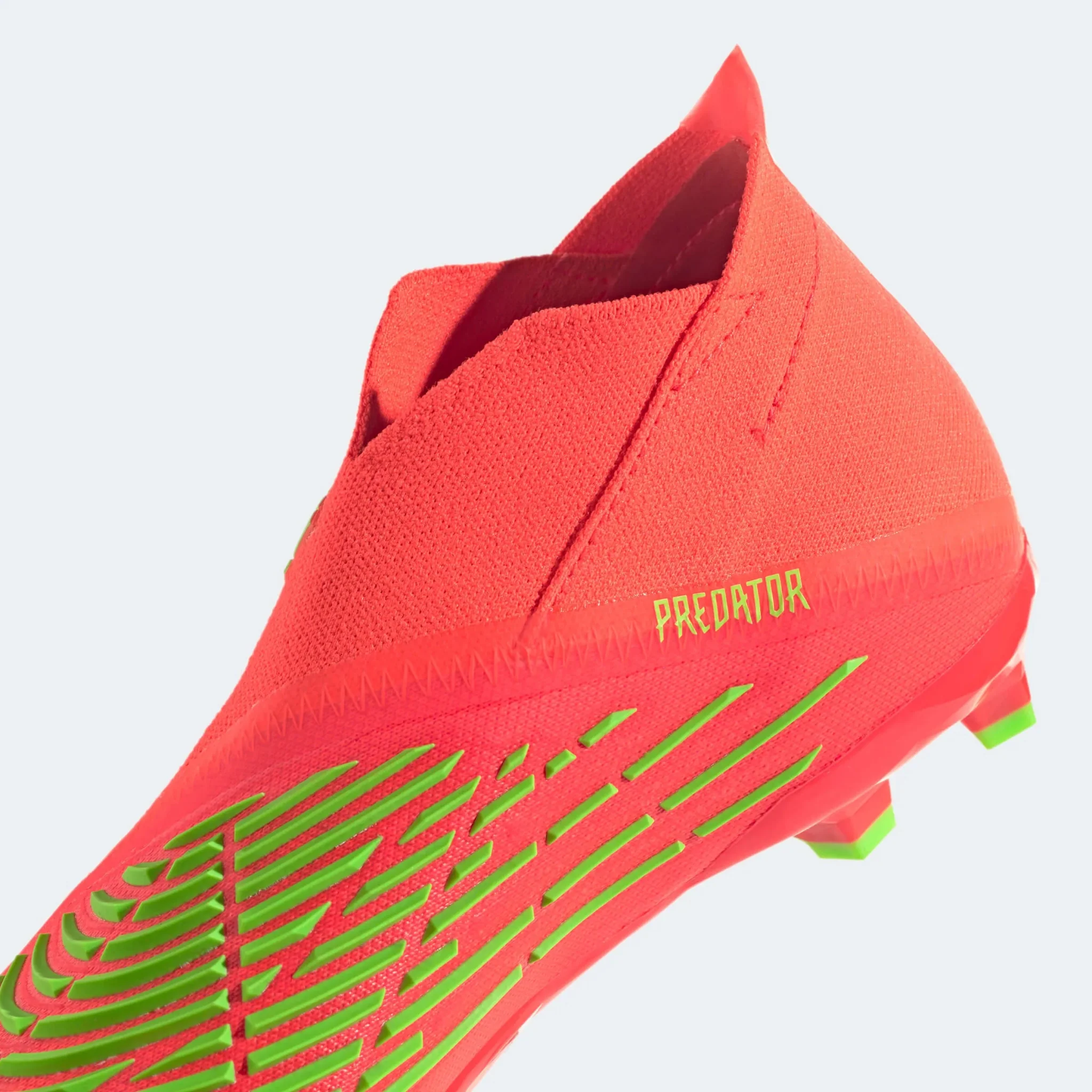 adidas Junior Predator Edge + FG - Solar Red-Solar Green - Image 8
