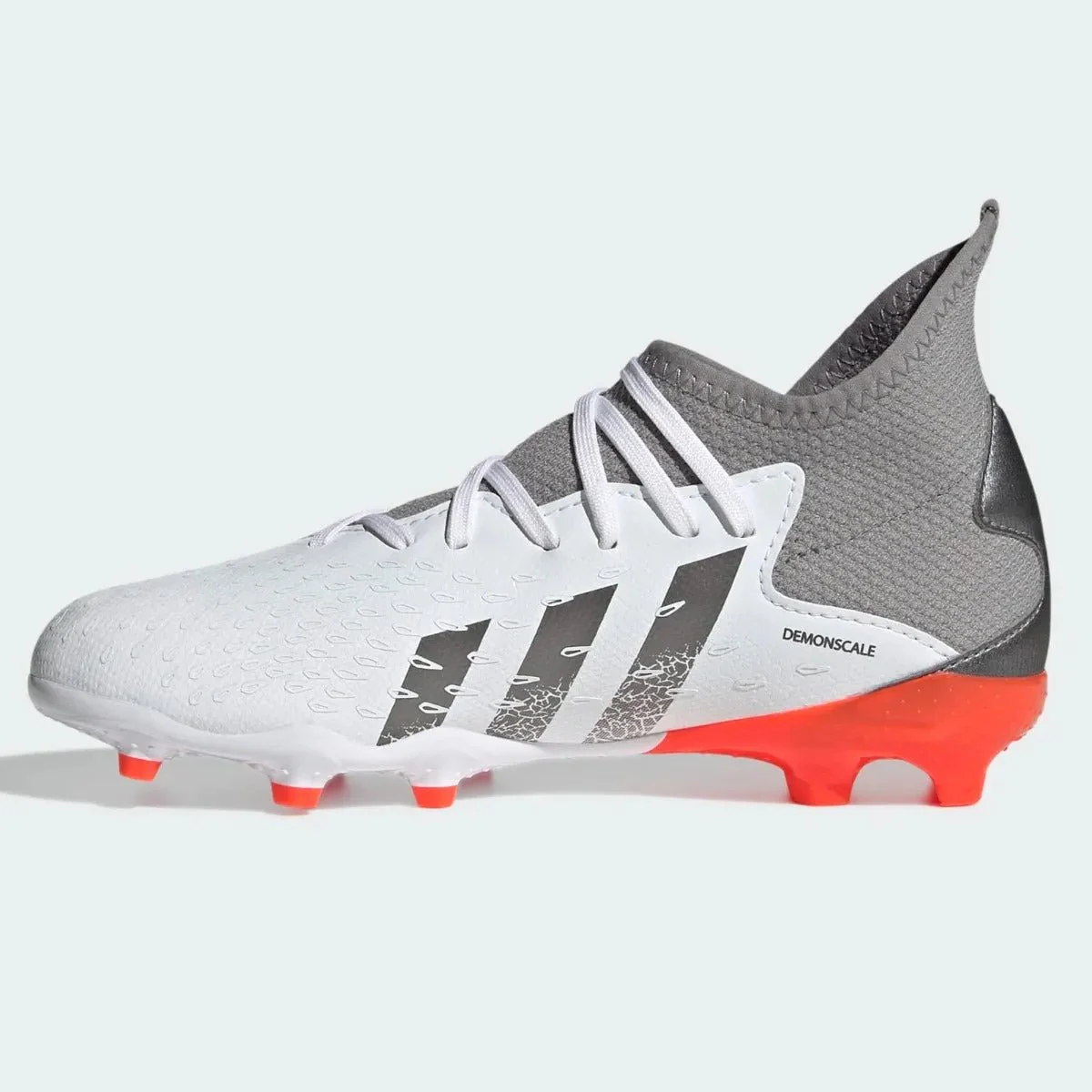 Adidas Junior Predator Freak .3 FG - White-Iron Metallic - Image 2