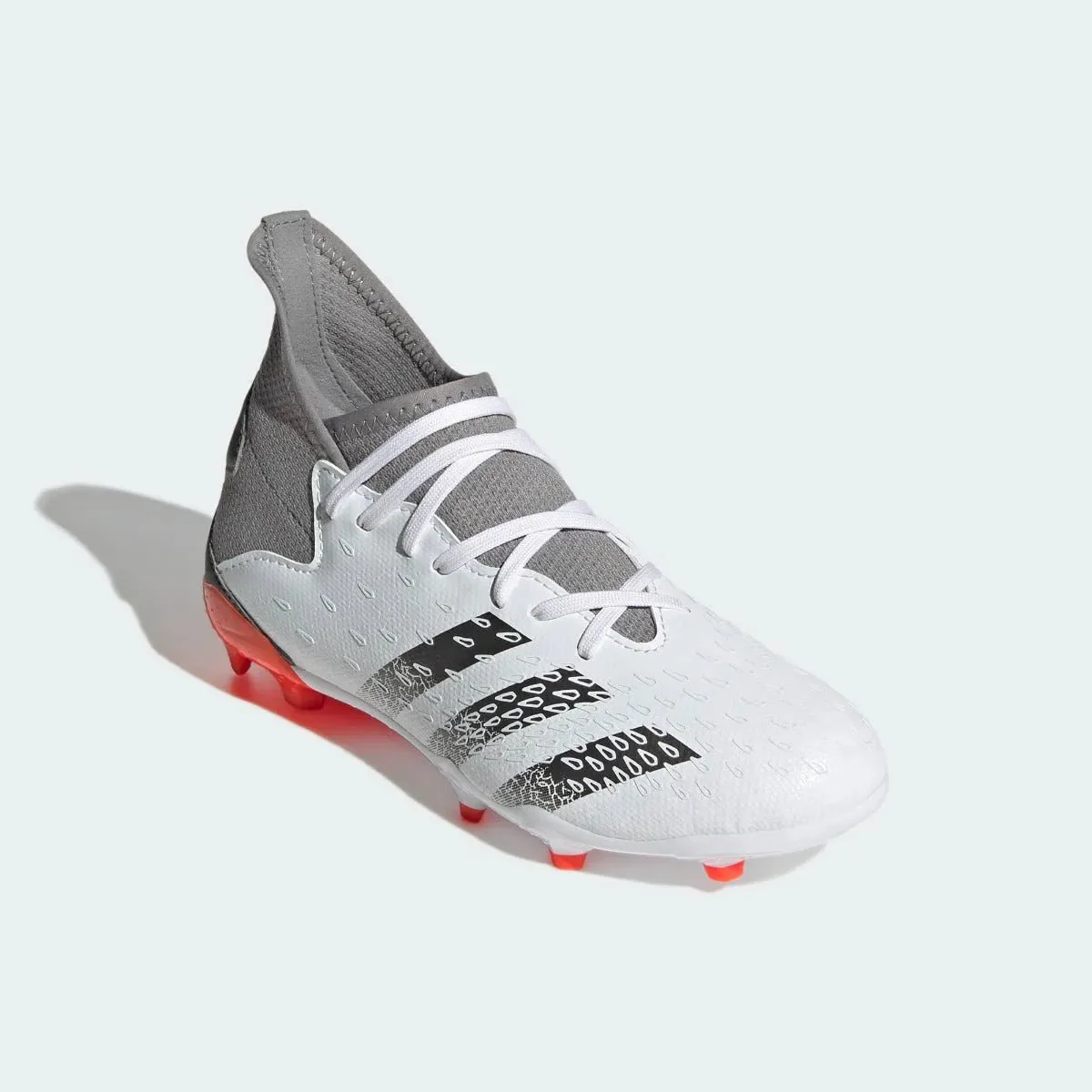 Adidas Junior Predator Freak .3 FG - White-Iron Metallic - Image 3