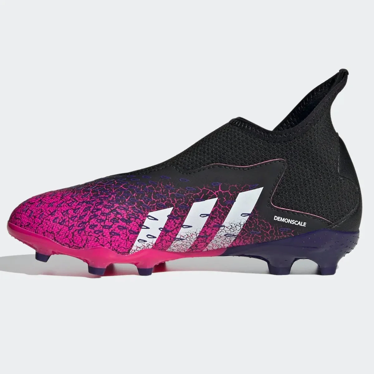 Adidas JR Predator Freak .3 Laceless FG - Black-Pink-Purple - Image 2