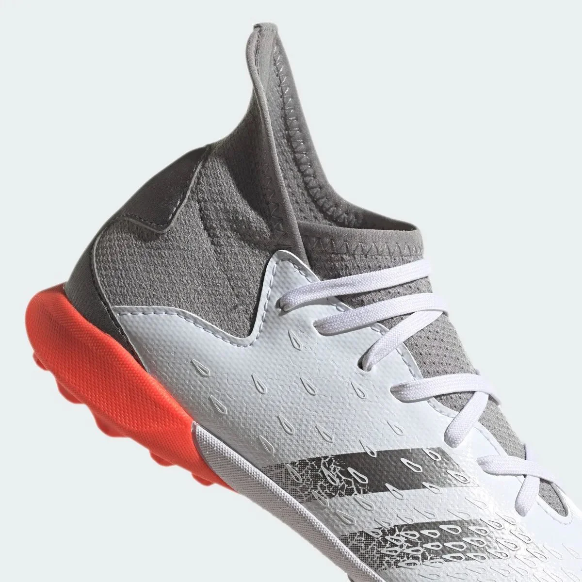 Adidas Junior Predator Freak .3 TF - White-Iron Metallic - Image 8