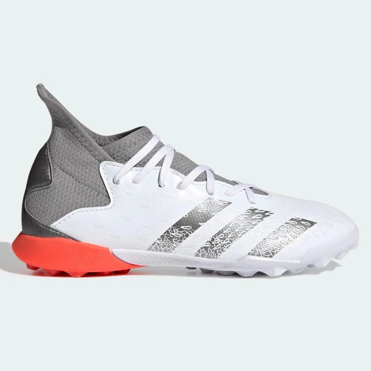 Adidas Junior Predator Freak .3 TF - White-Iron Metallic - Image 9
