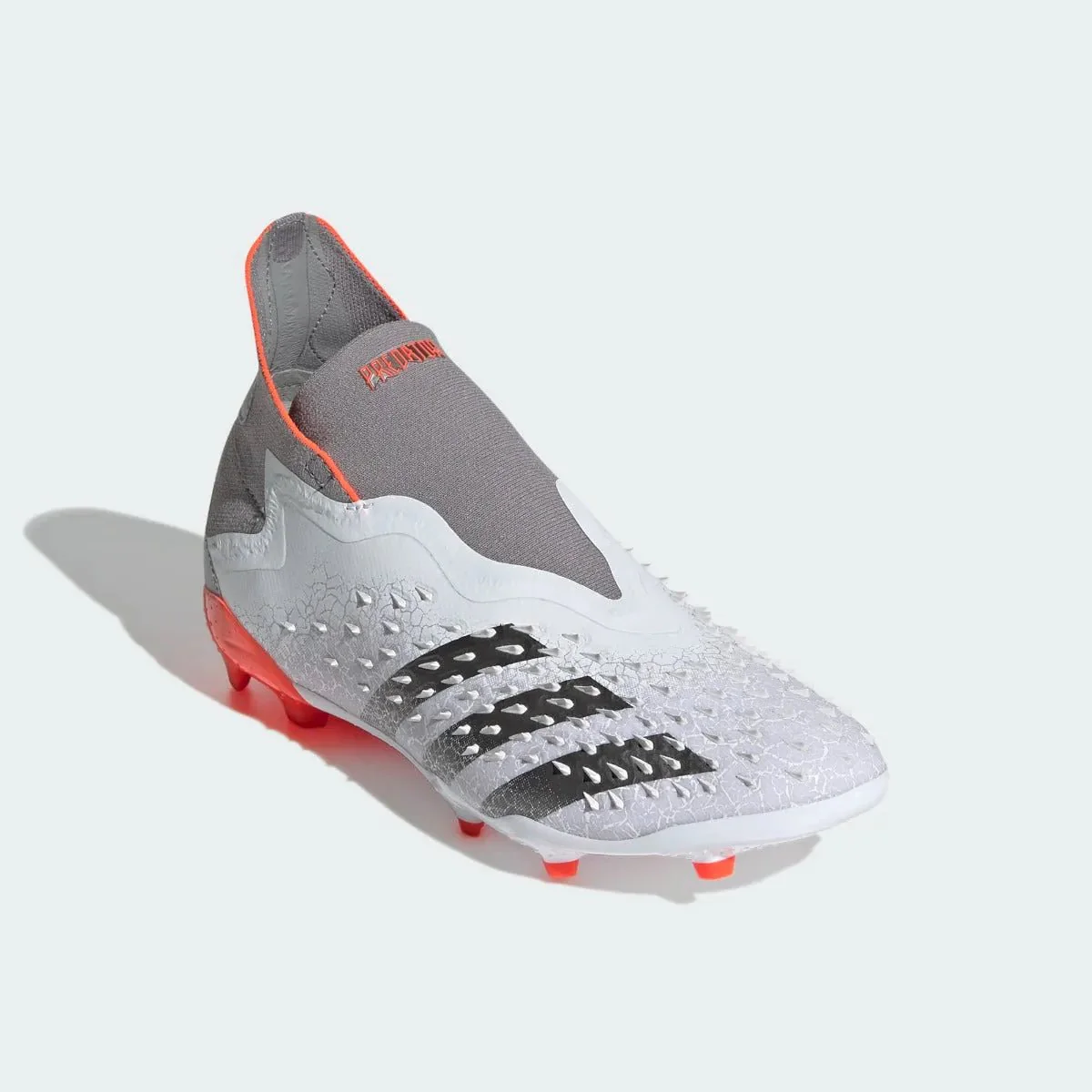 Adidas Junior Predator Freak + FG - White-Iron Metallic - Image 3