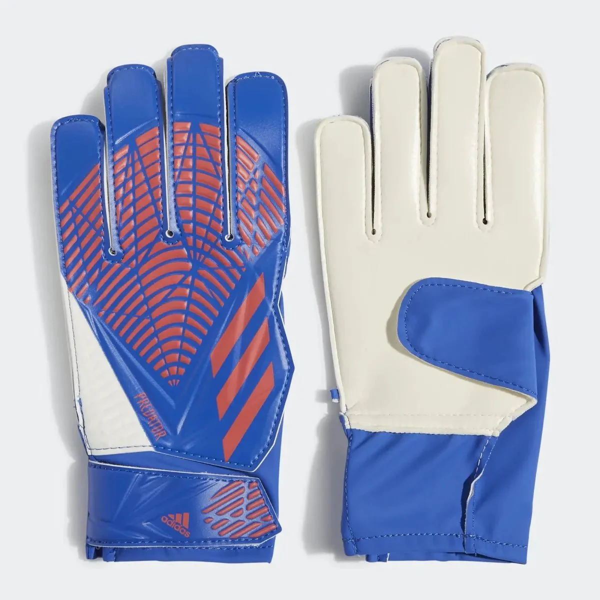 adidas JR Predator GL Goalkeeper Training Gloves - White-Hi Res Blue
