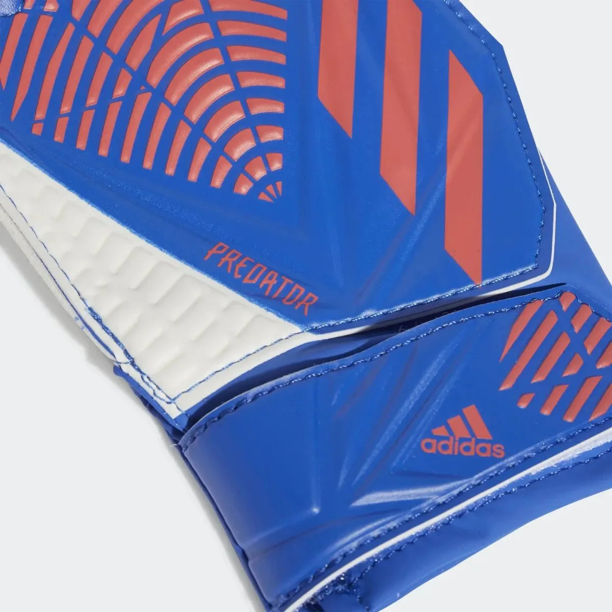 adidas JR Predator GL Goalkeeper Training Gloves - White-Hi Res Blue - Image 3