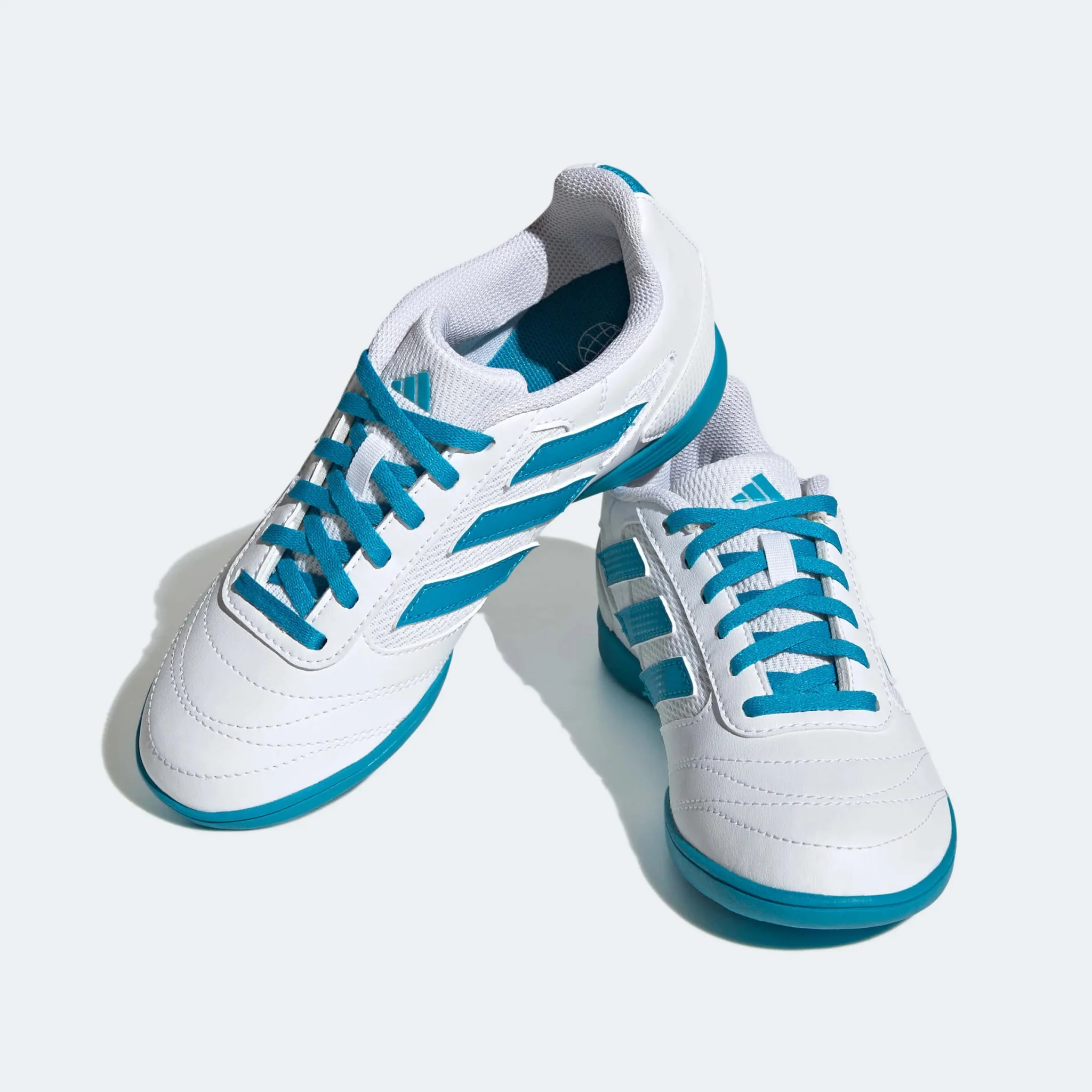 adidas Junior Super Sala 2 J - White - Aqua - Image 3