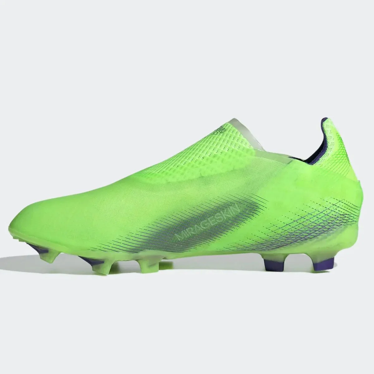 Adidas Junior X Ghosted+ FG - Signal Green-Purple - Image 2