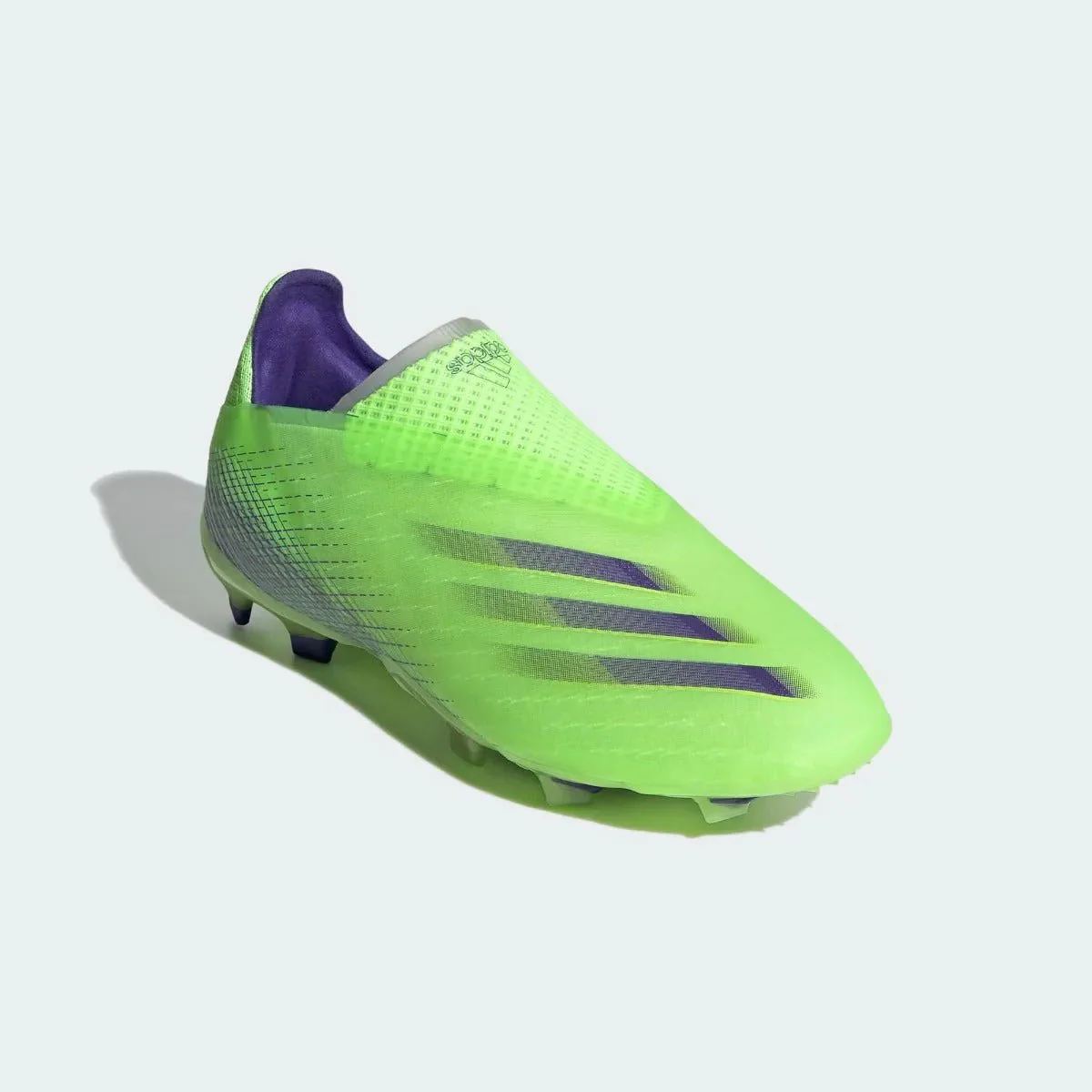 Adidas Junior X Ghosted+ FG - Signal Green-Purple - Image 3