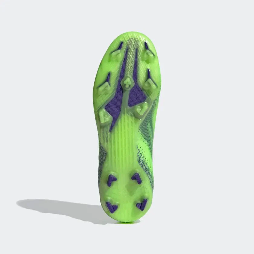 Adidas Junior X Ghosted+ FG - Signal Green-Purple - Image 6
