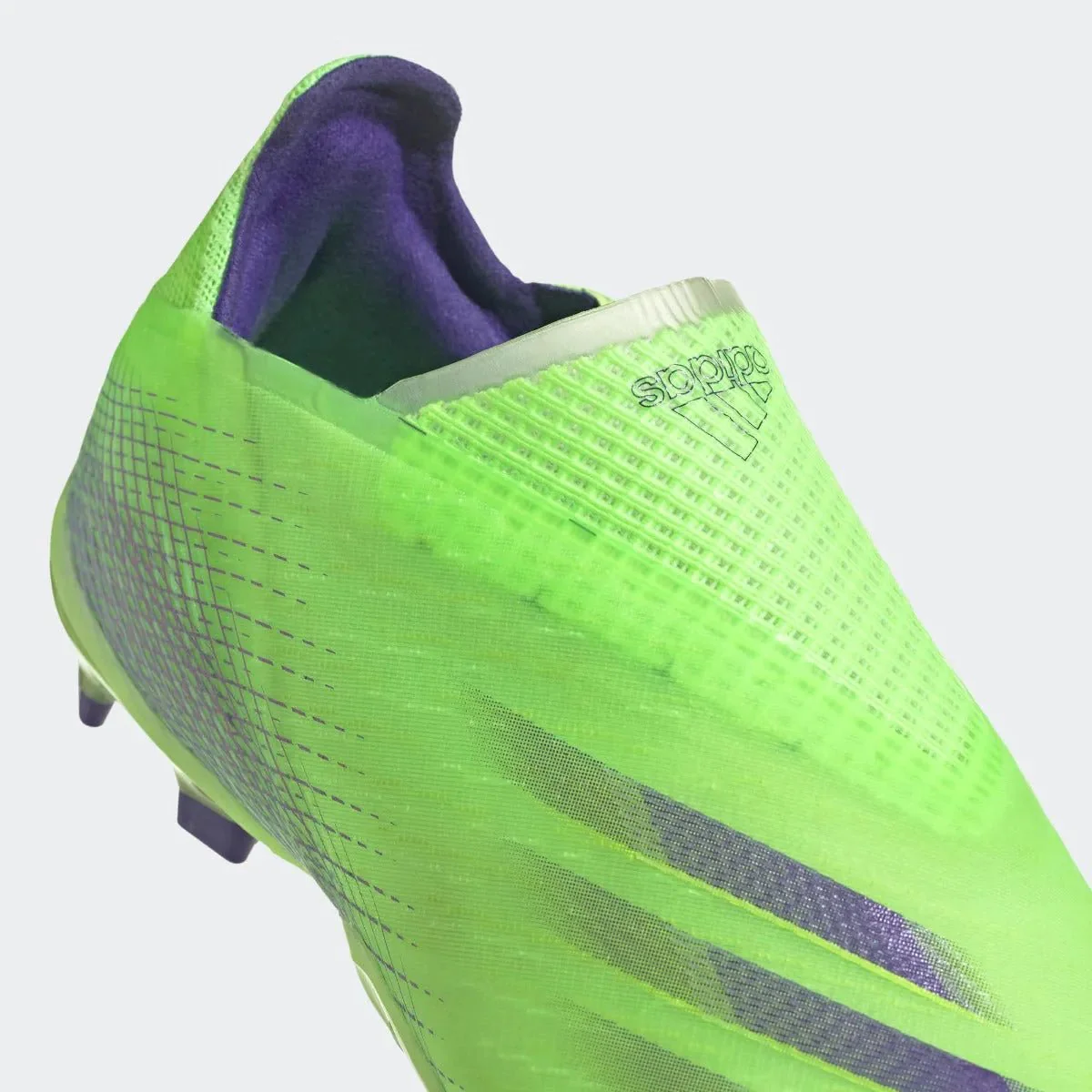 Adidas Junior X Ghosted+ FG - Signal Green-Purple - Image 7