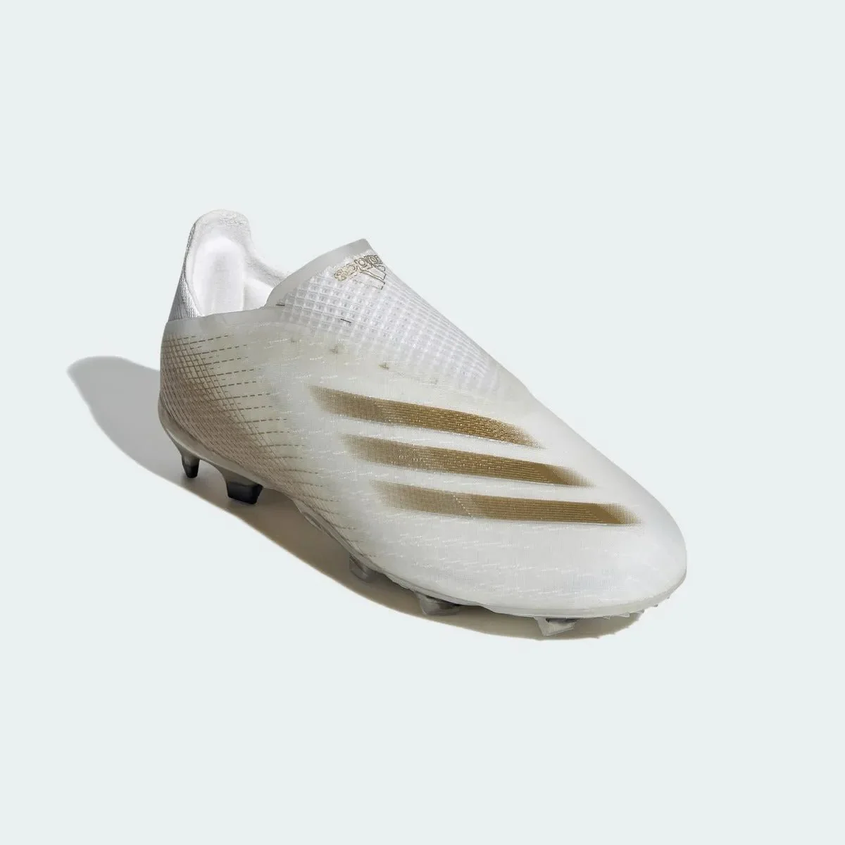 Adidas Junior X Ghosted+ FG - White-Black-Gold - Image 2