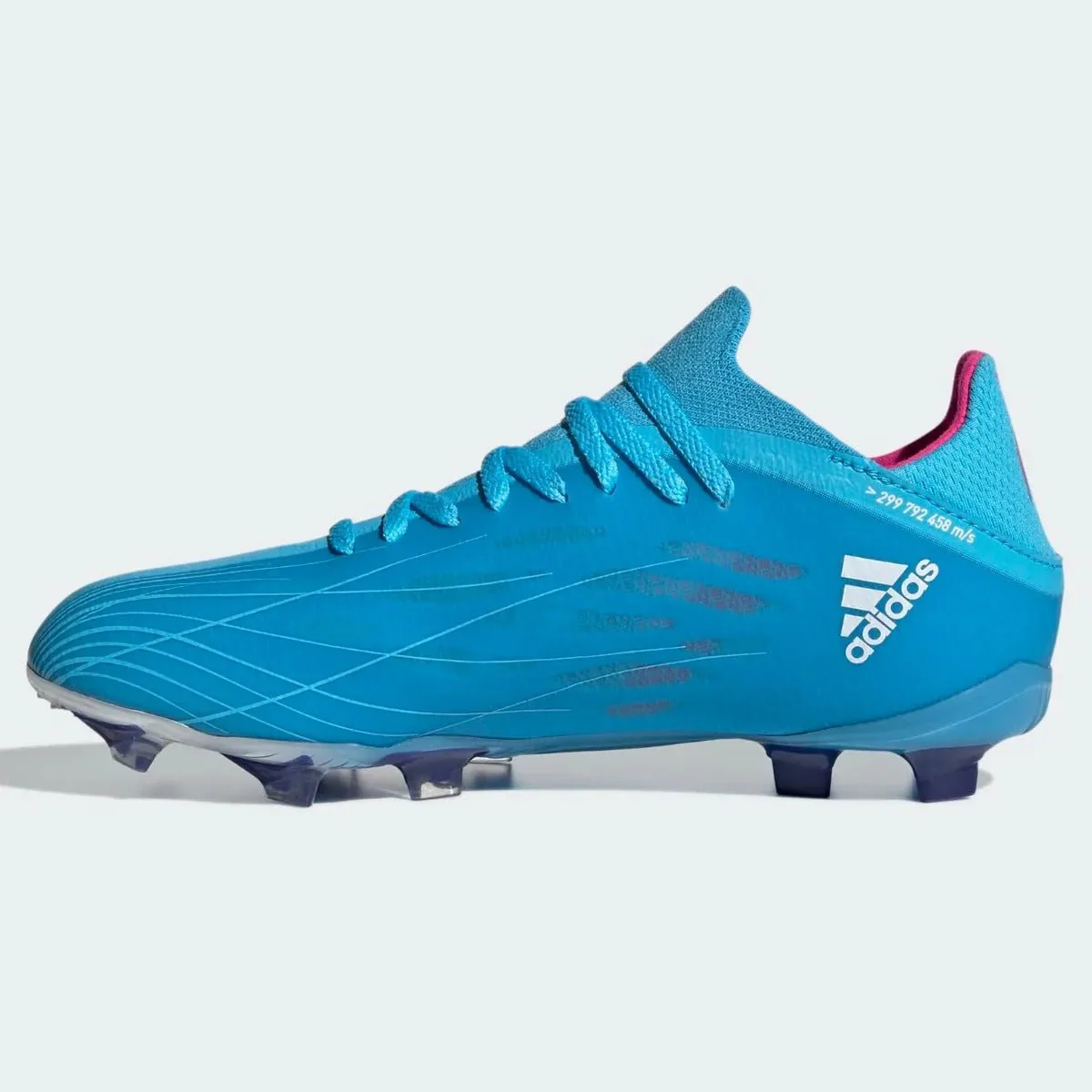 Adidas Junior X Speedflow .1 FG - Sky Rush-Shock Pink - Image 2