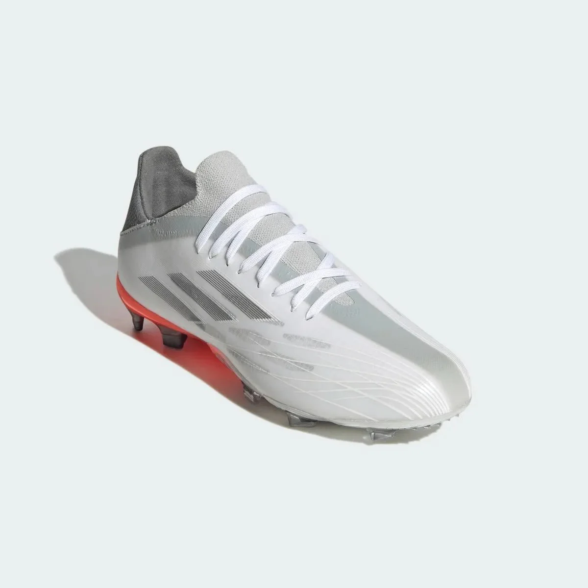 Adidas Junior X Speedflow .1 FG - White-Iron Metallic - Image 3