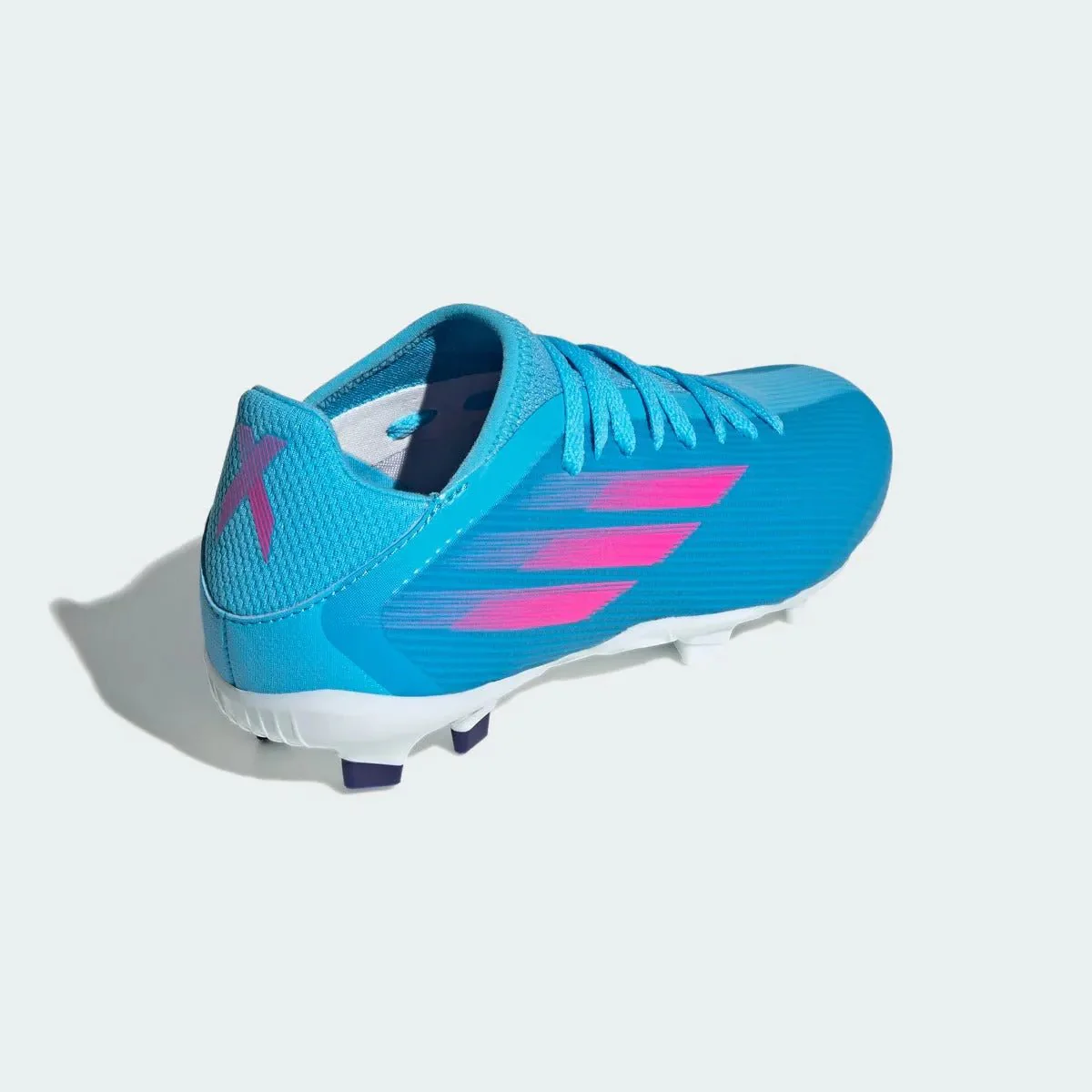 Adidas Junior X Speedflow .3 FG - Sky Rush-Shock Pink - Image 4
