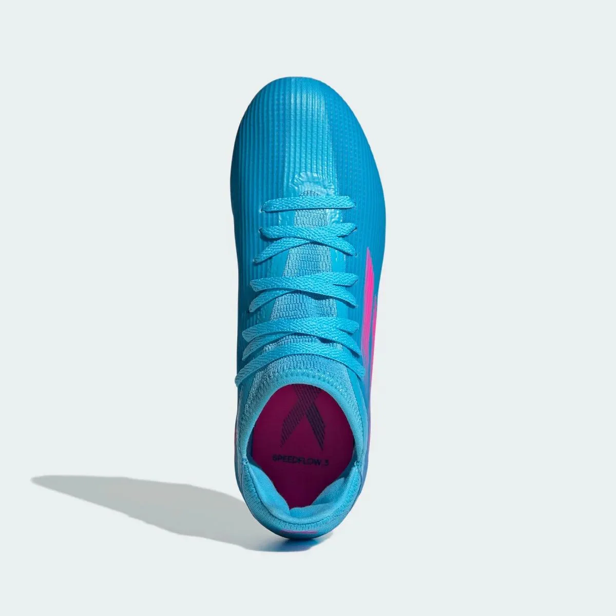 Adidas Junior X Speedflow .3 FG - Sky Rush-Shock Pink - Image 5