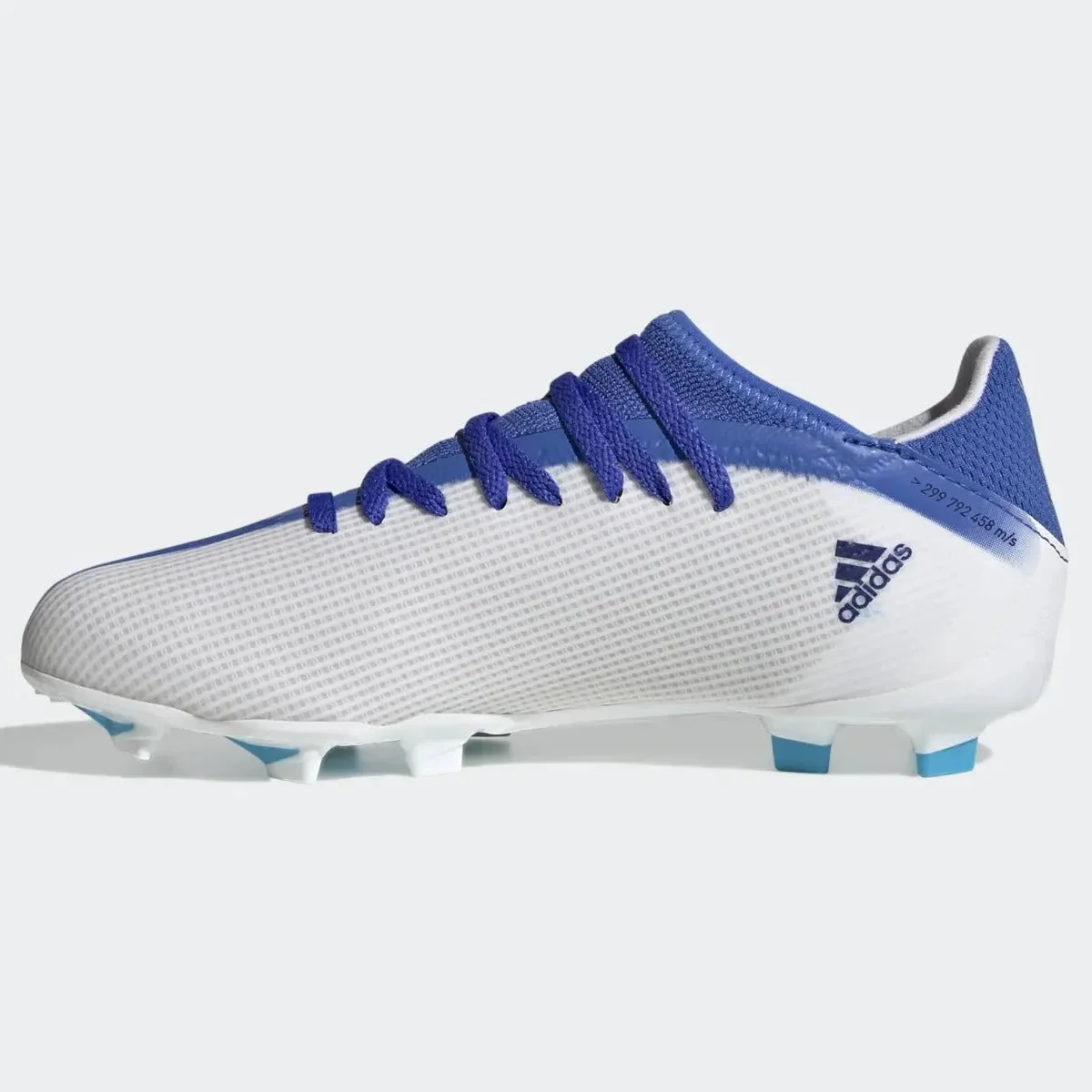adidas Junior X Speedflow .3 FG - White-Hi Res Blue - Image 2