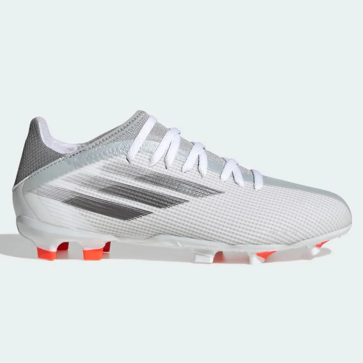 Adidas Junior X Speedflow .3 FG - White-Iron Metallic