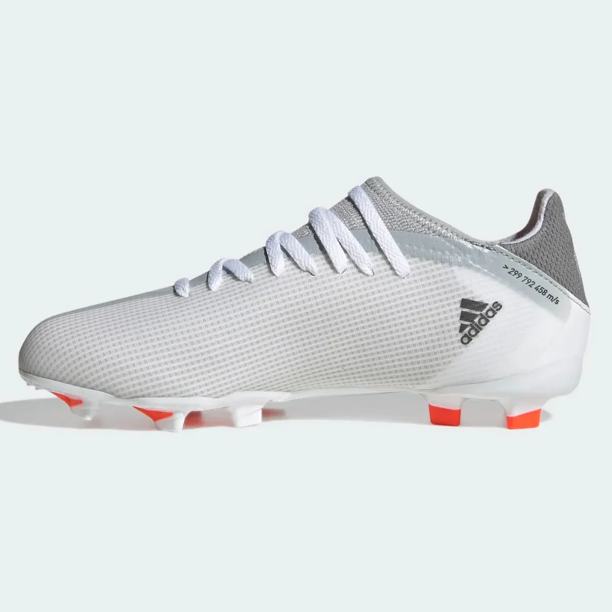 Adidas Junior X Speedflow .3 FG - White-Iron Metallic - Image 2