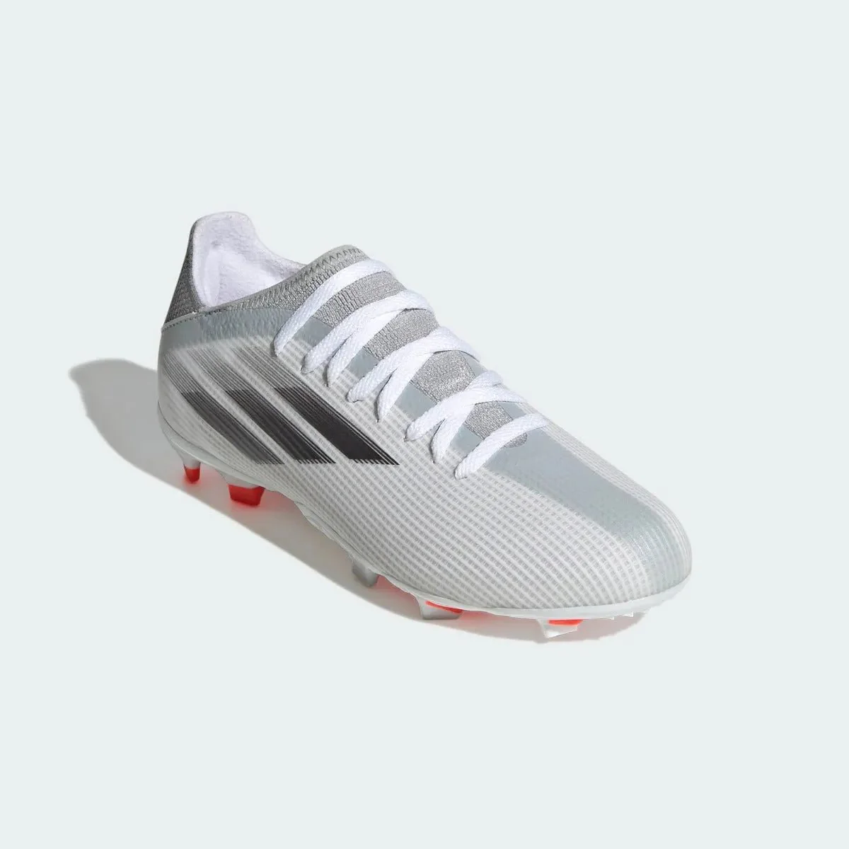 Adidas Junior X Speedflow .3 FG - White-Iron Metallic - Image 3