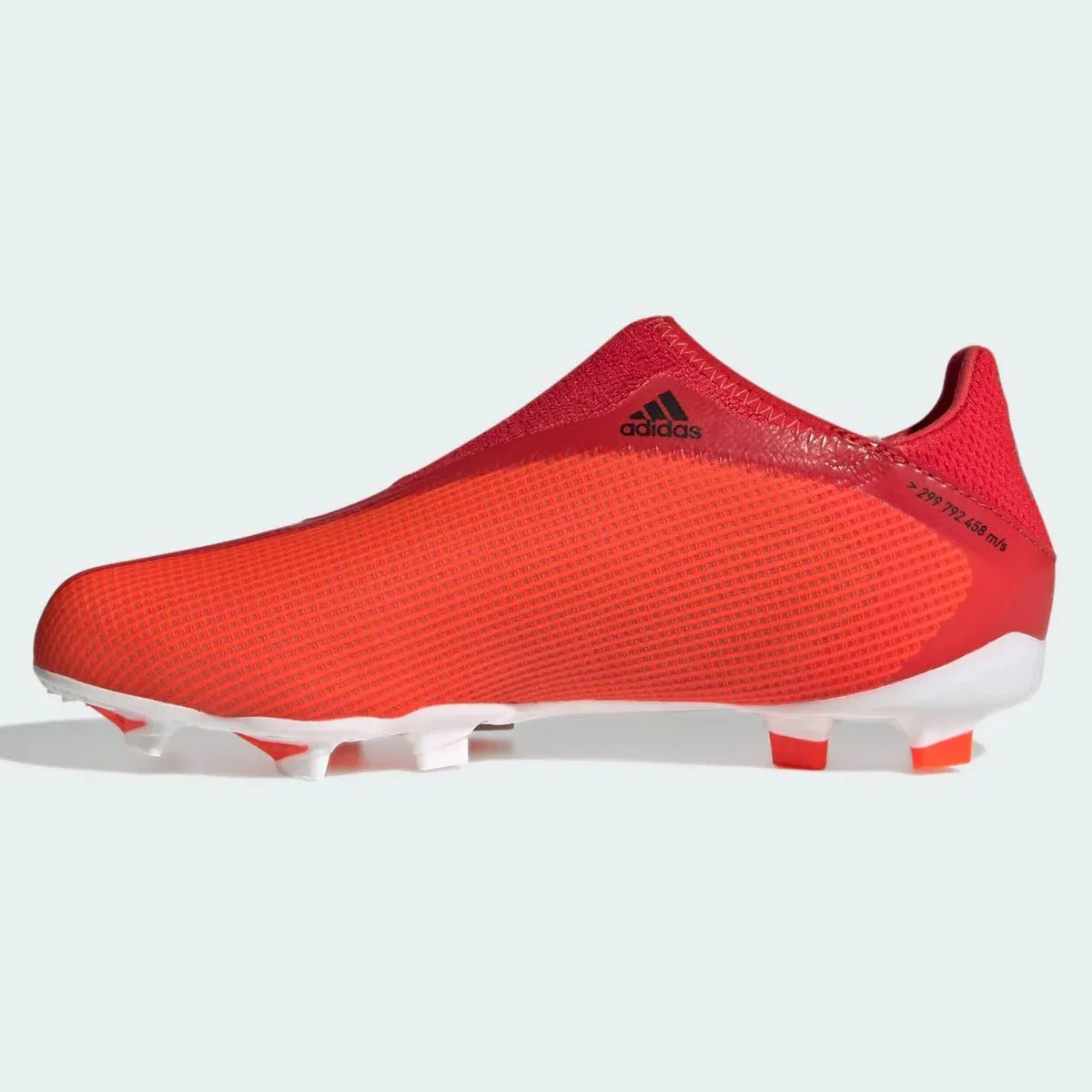 Adidas Junior X Speedflow .3 Laceless FG - Red-Black - Image 2