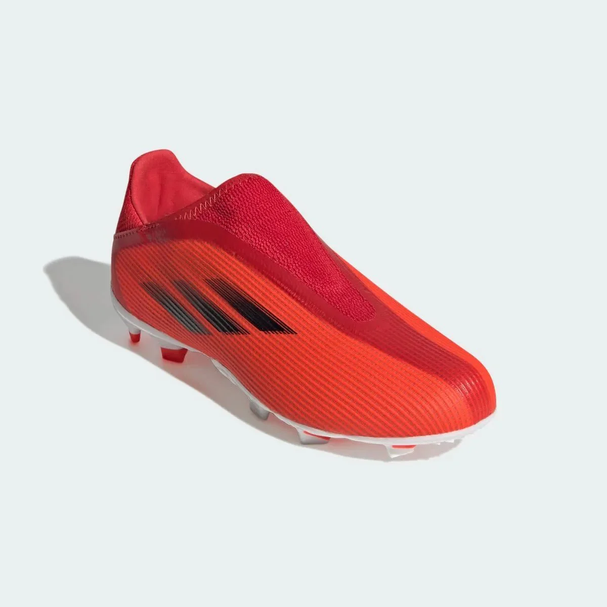 Adidas Junior X Speedflow .3 Laceless FG - Red-Black - Image 3
