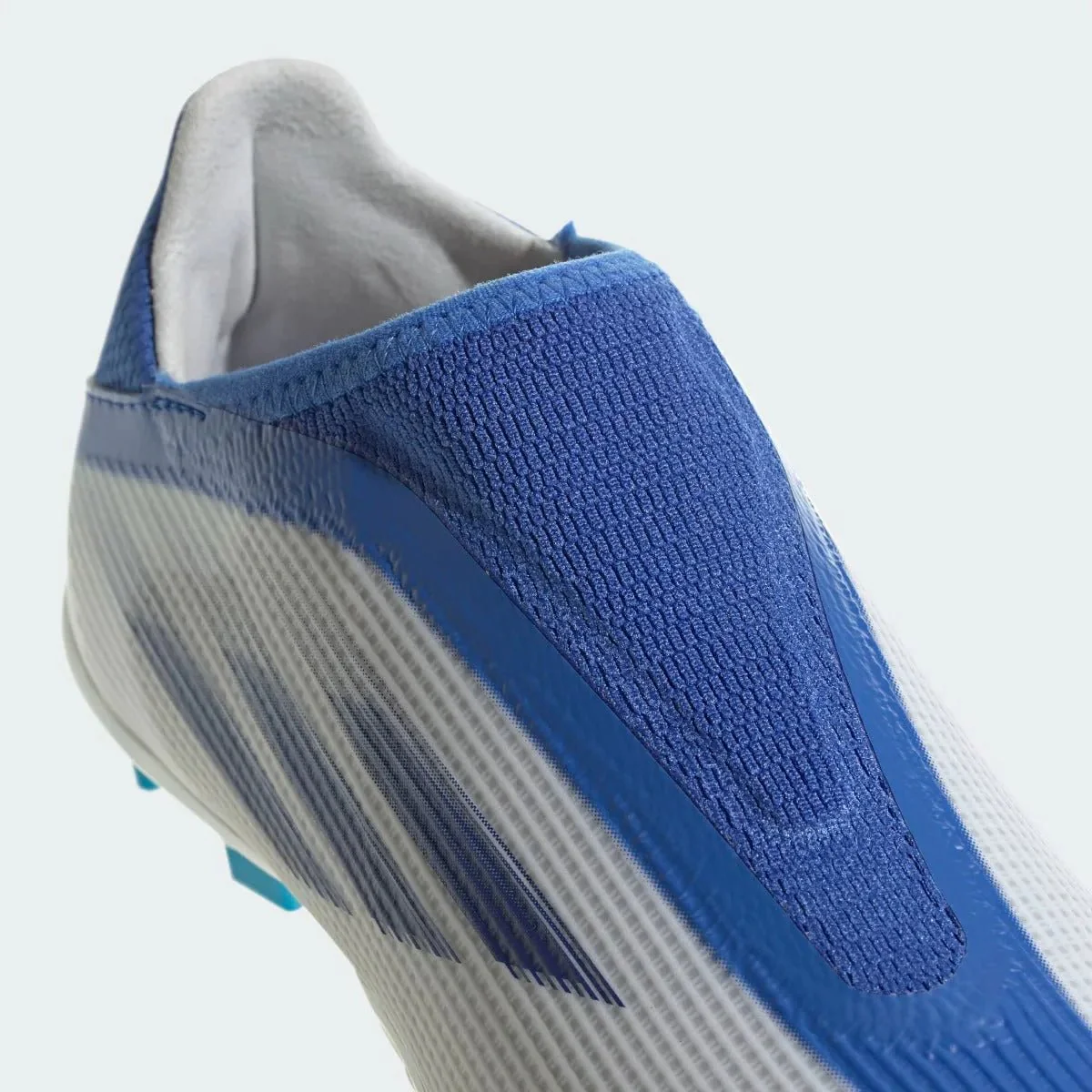 adidas Junior X Speedflow .3 Laceless FG - White-Hi Res Blue - Image 7