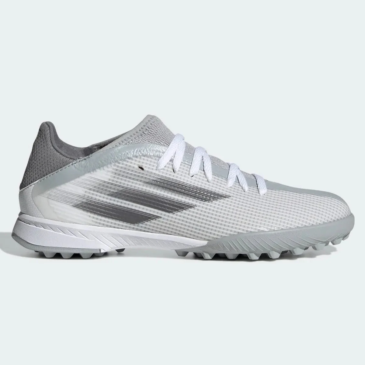 Adidas Junior X Speedflow .3 TF - White-Iron Metallic