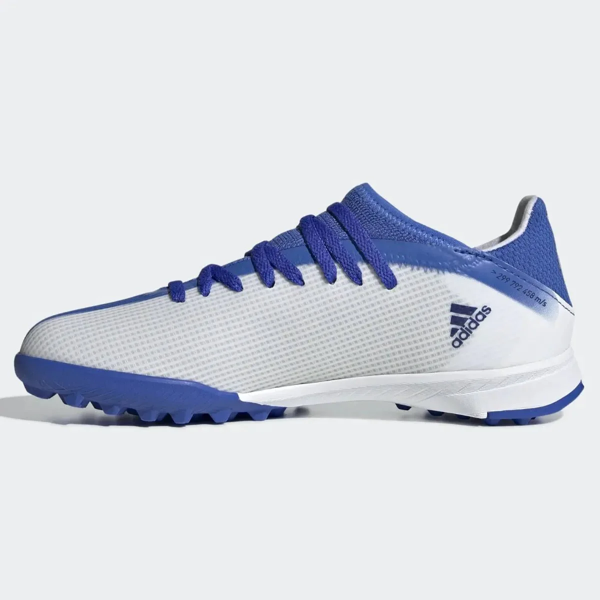 adidas Junior X Speedflow .3 Turf - White-Blue - Image 2