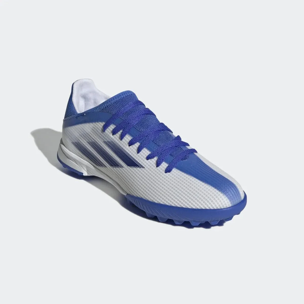 adidas Junior X Speedflow .3 Turf - White-Blue - Image 3