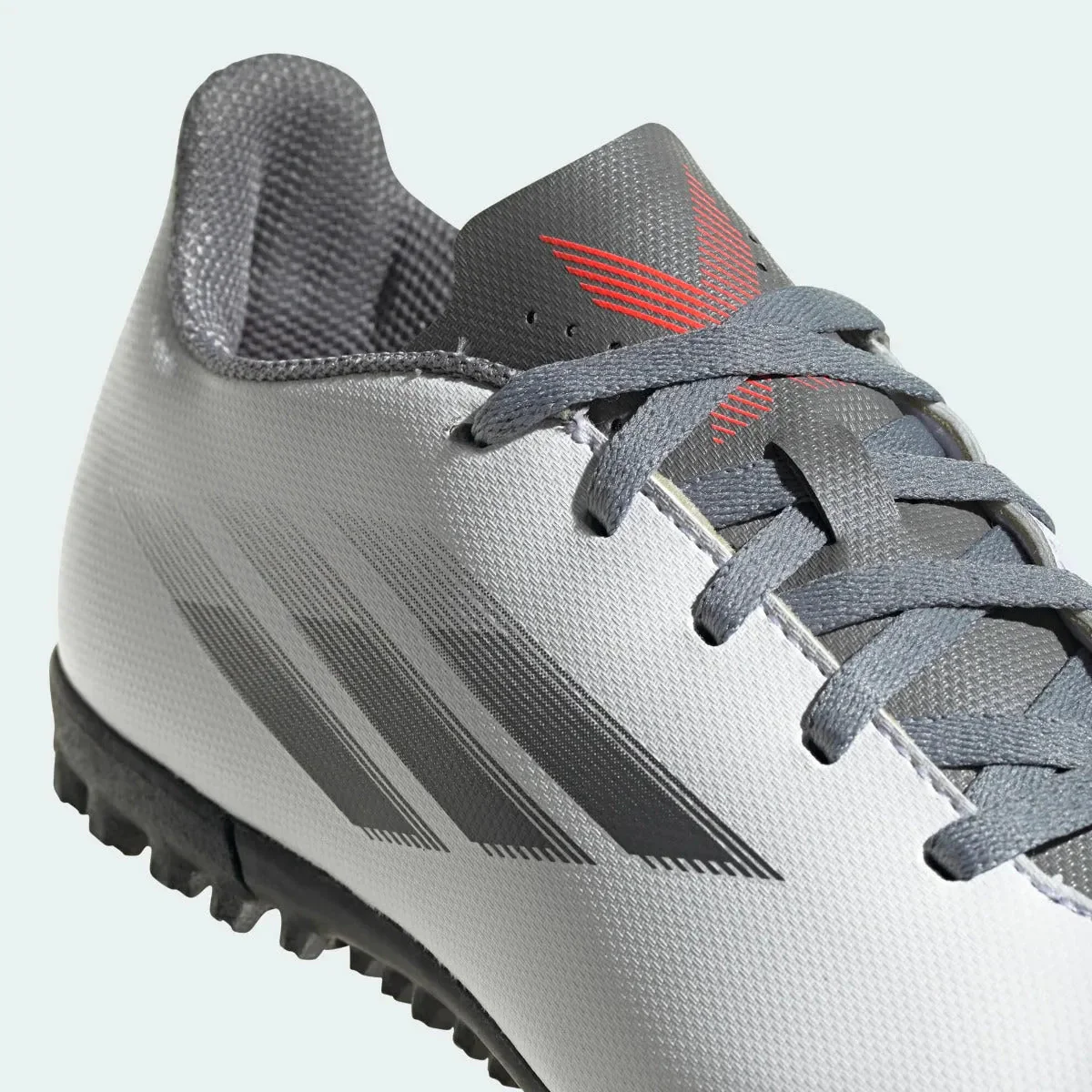 Adidas Junior X Speedflow .4 TF - White-Iron Metallic - Image 7