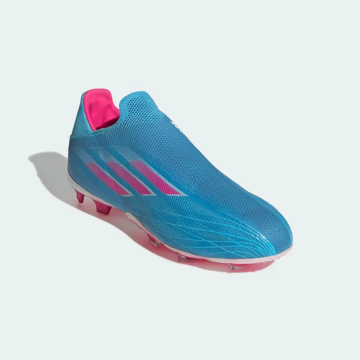 Adidas Junior X Speedflow + FG - Sky Rush-Shock Pink - Image 3