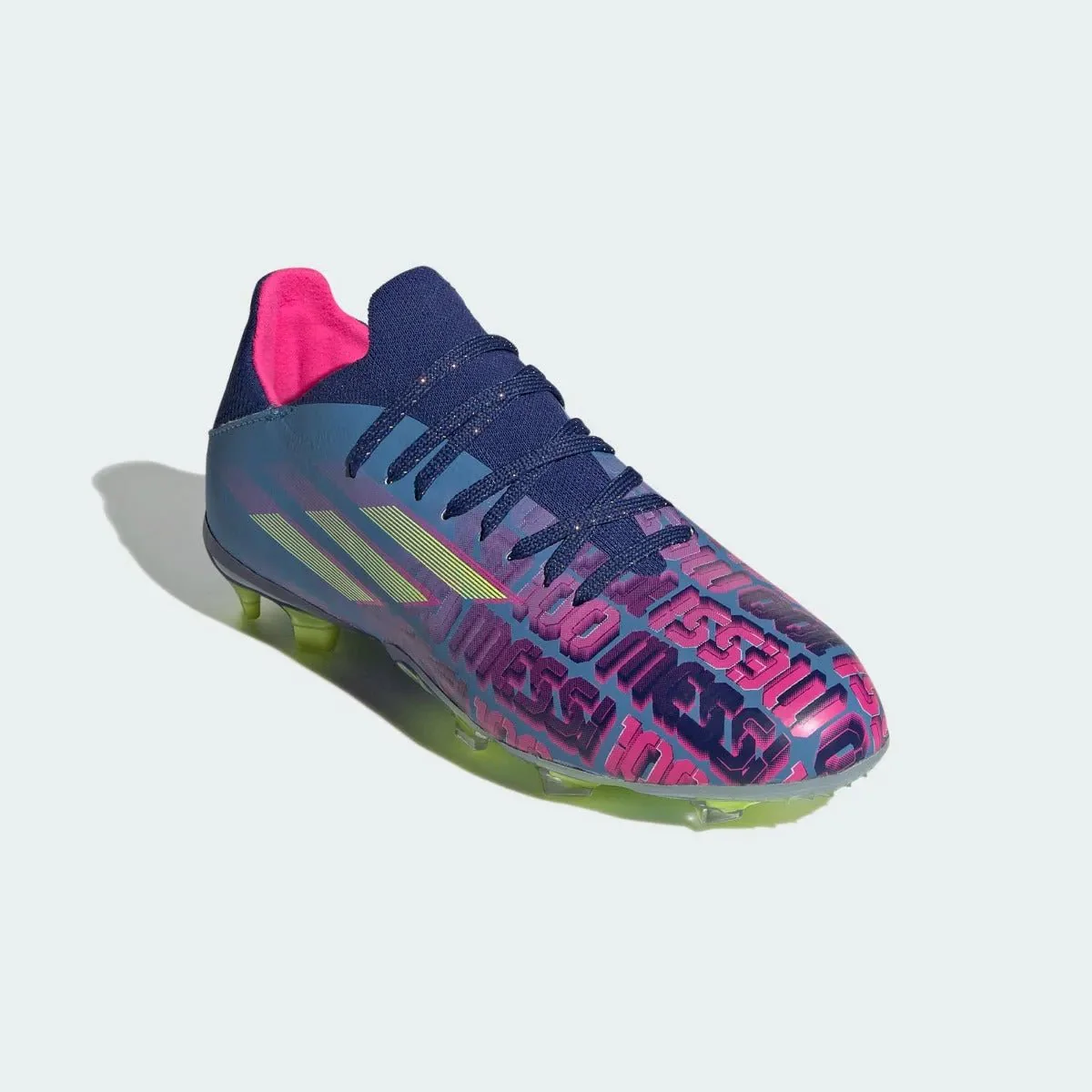 Adidas Junior X Speedflow MESSI .1 FG - Blue-Pink-Yellow - Image 2