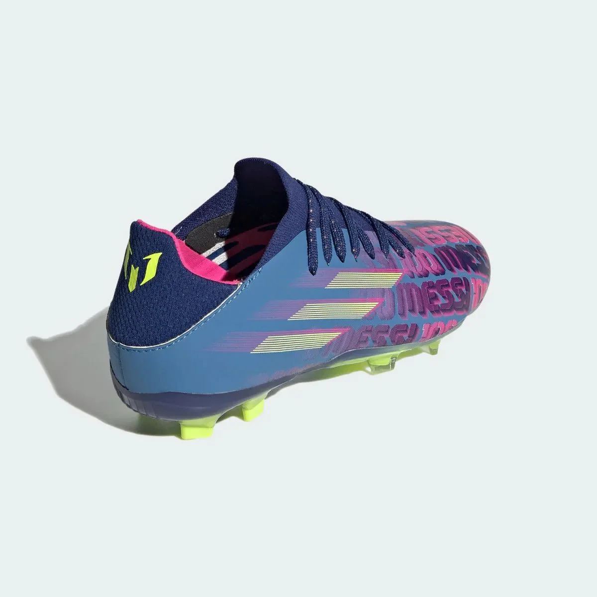 Adidas Junior X Speedflow MESSI .1 FG - Blue-Pink-Yellow - Image 3