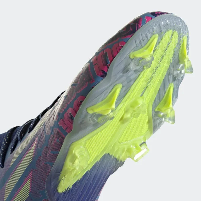 Adidas Junior X Speedflow MESSI .1 FG - Blue-Pink-Yellow - Image 6