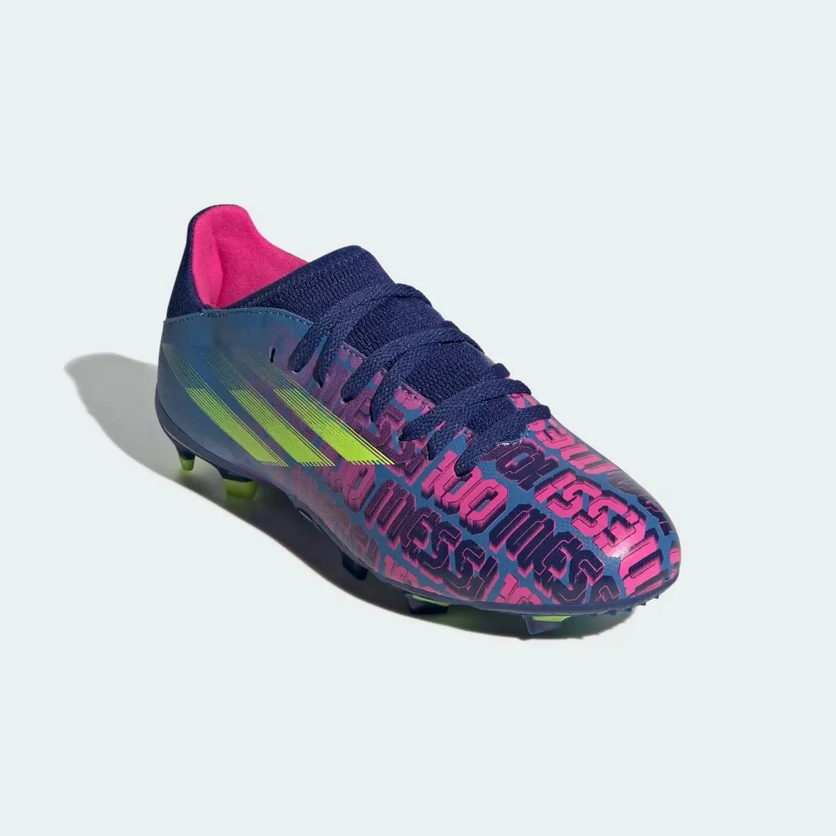 Adidas Junior X Speedflow MESSI .3 FG - Blue-Pink-Yellow - Image 3
