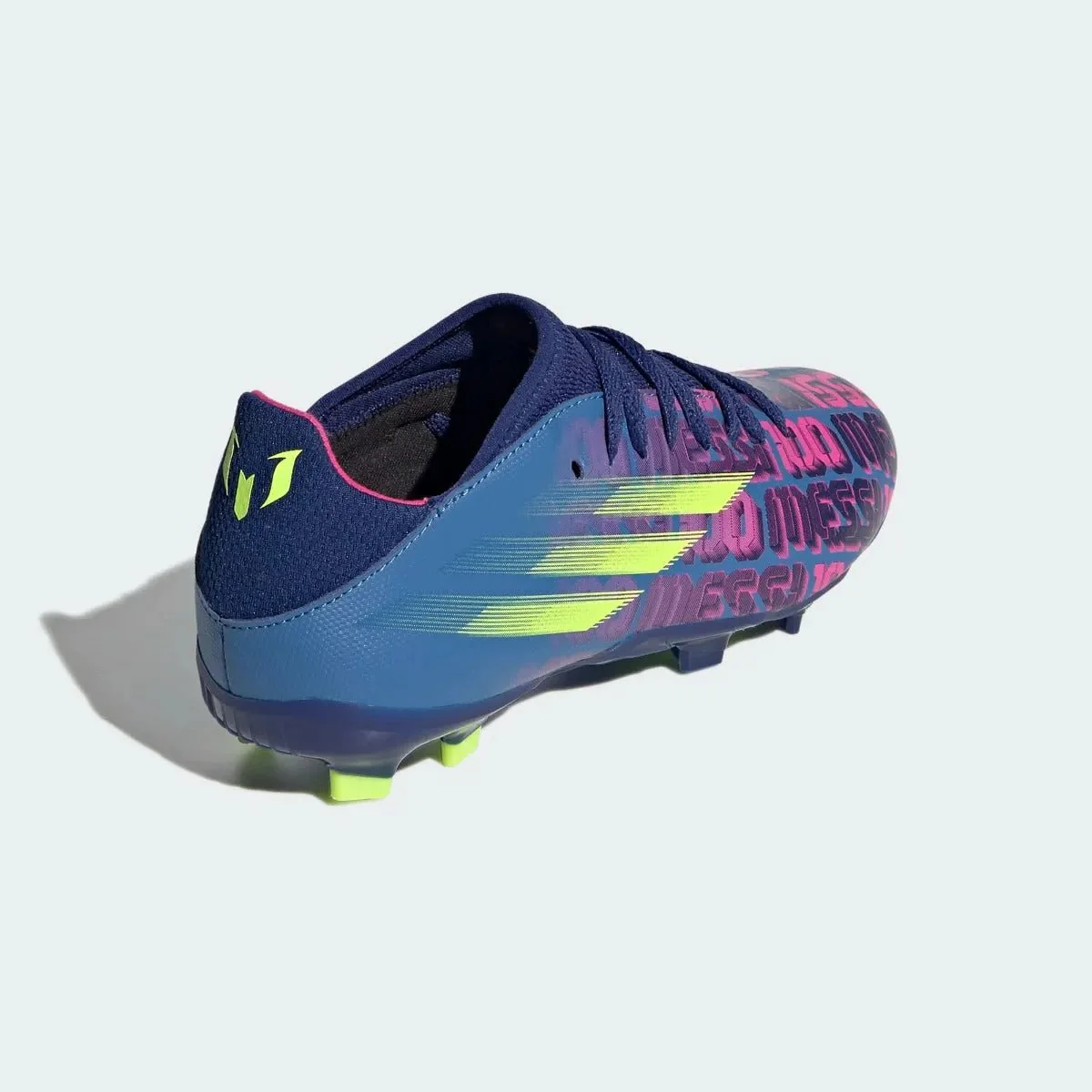 Adidas Junior X Speedflow MESSI .3 FG - Blue-Pink-Yellow - Image 4