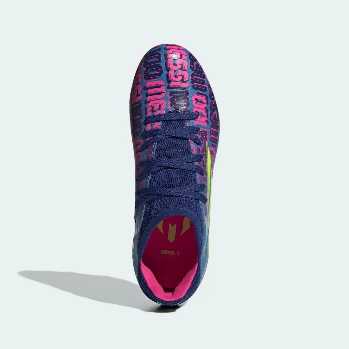 Adidas Junior X Speedflow MESSI .3 FG - Blue-Pink-Yellow - Image 5
