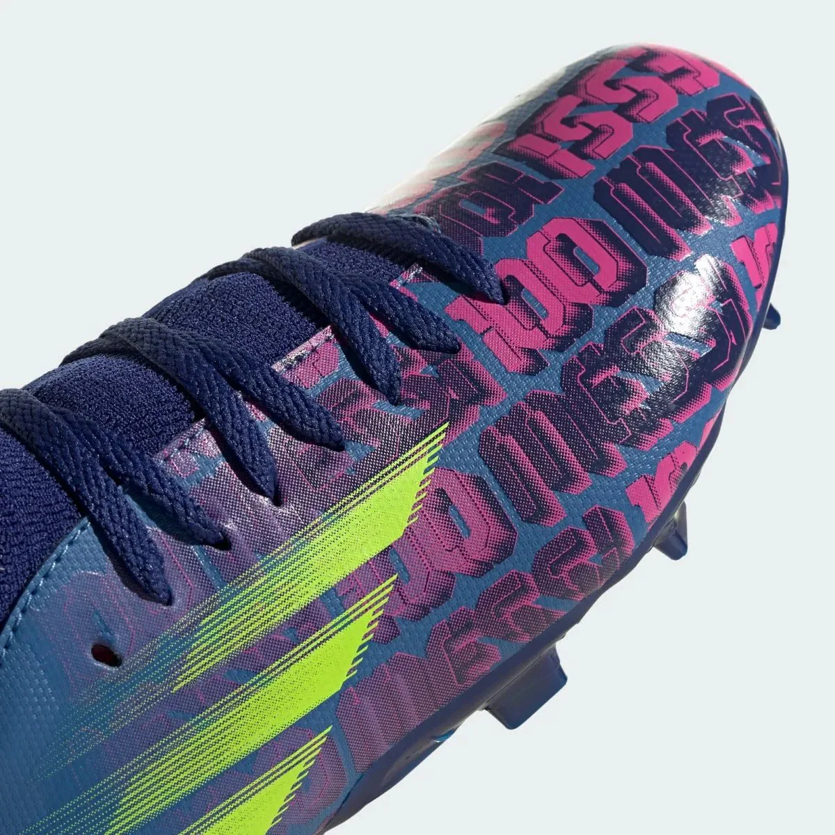 Adidas Junior X Speedflow MESSI .3 FG - Blue-Pink-Yellow - Image 7