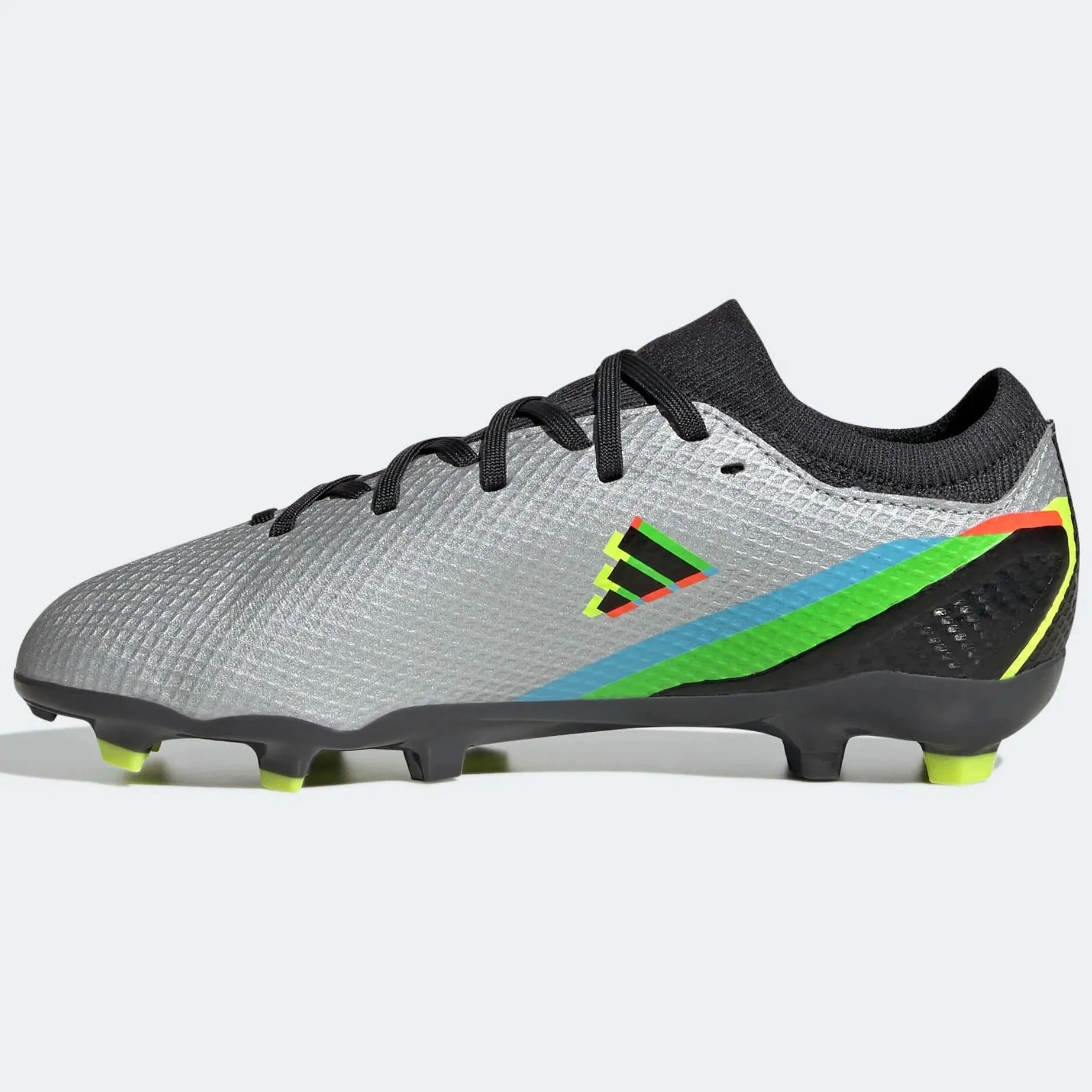 adidas Junior X Speedportal.3 FG - Silver-Black-Yellow - Image 2