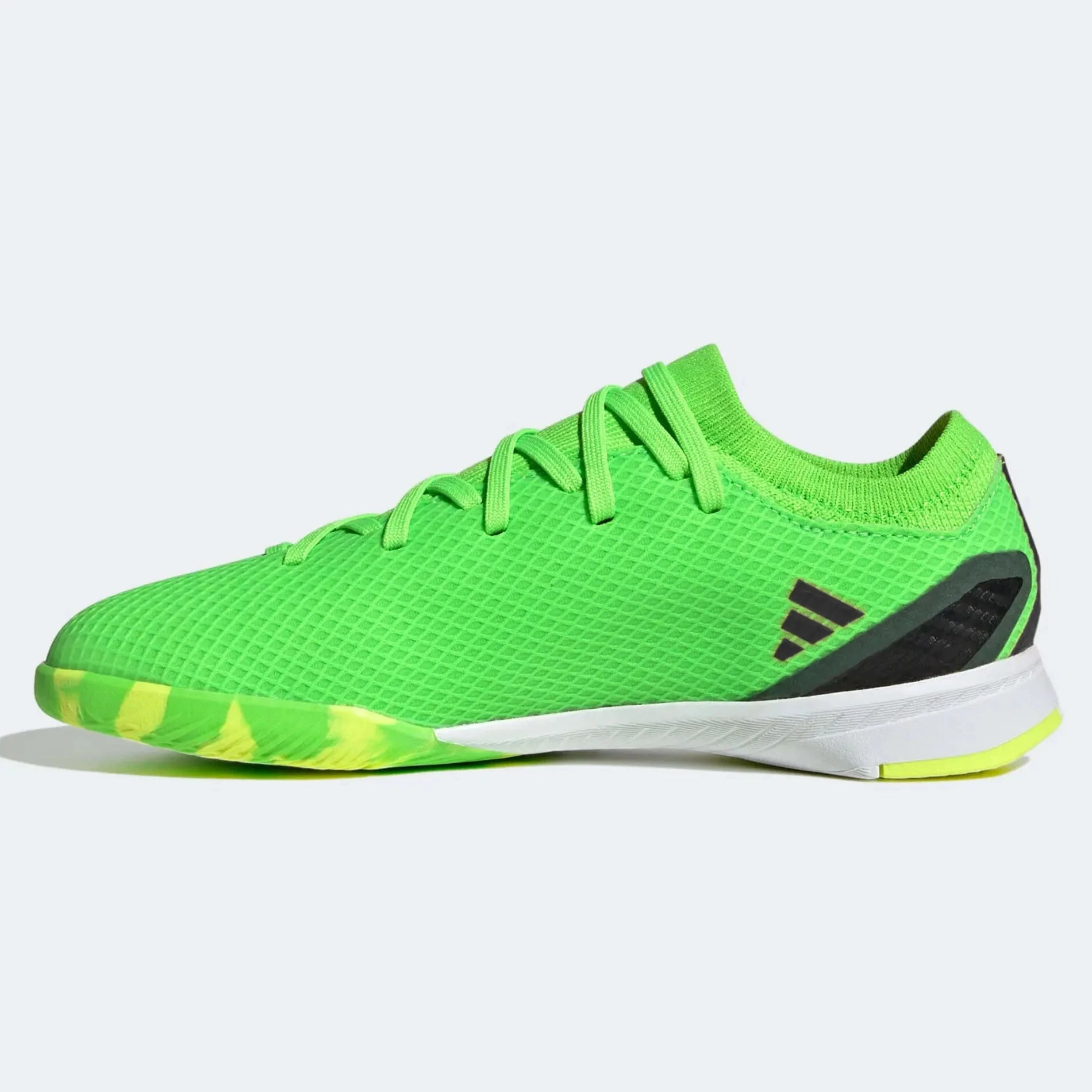 adidas Junior X SpeedPortal .3 Indoor - Solar Green-Black - Image 2