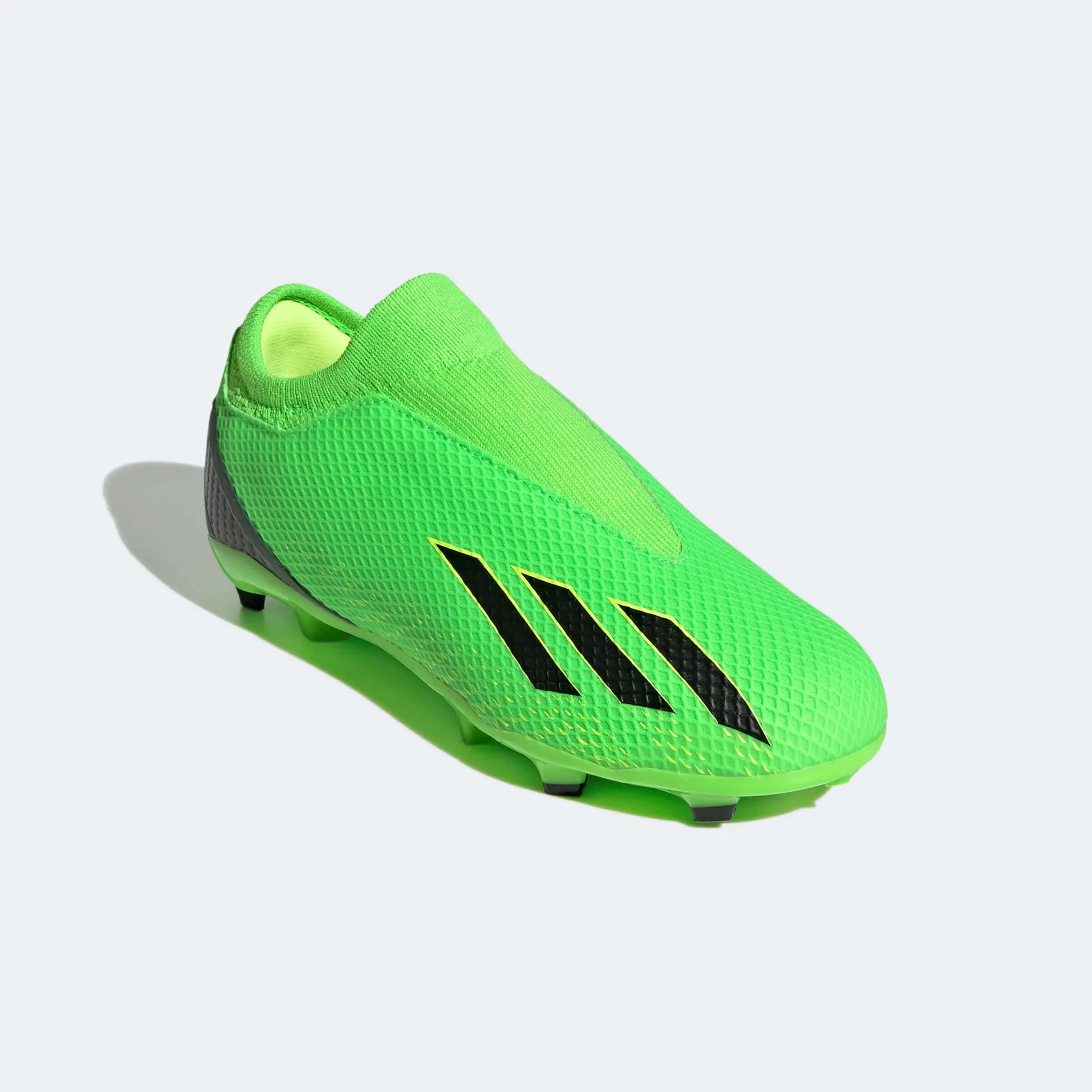 adidas Junior X SpeedPortal .3 Laceless FG - Solar Green-Black - Image 3