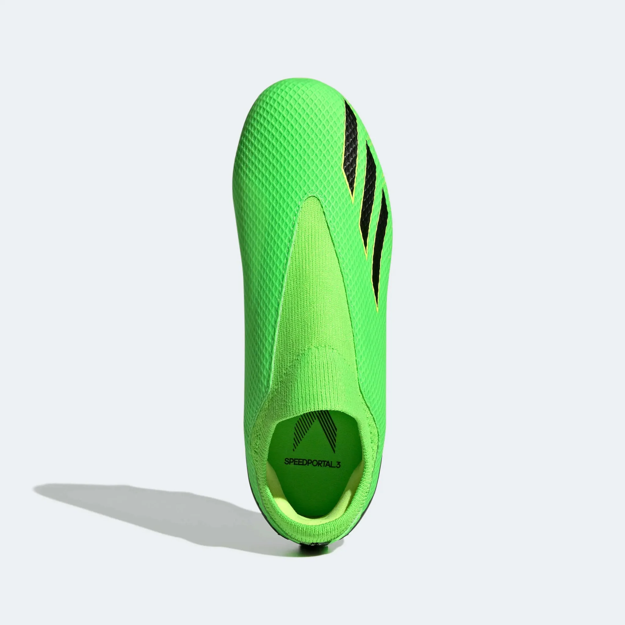 adidas Junior X SpeedPortal .3 Laceless FG - Solar Green-Black - Image 5
