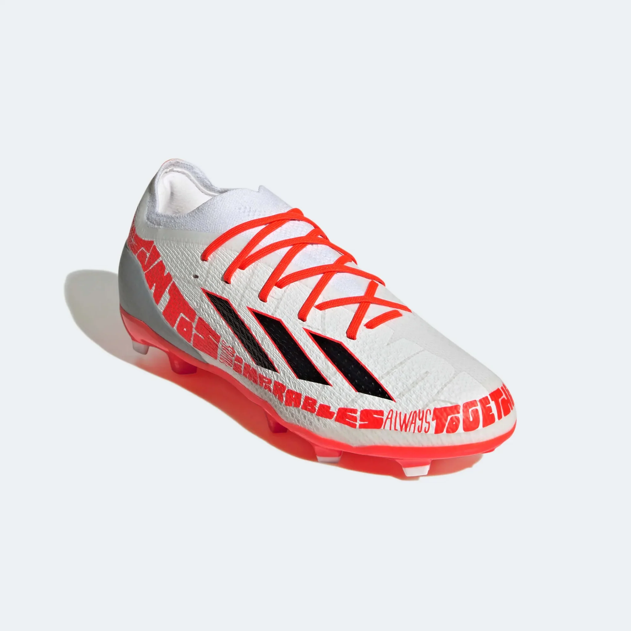 adidas Junior X SpeedPortal Messi .1 FG - White-Black-Solar Red - Image 3